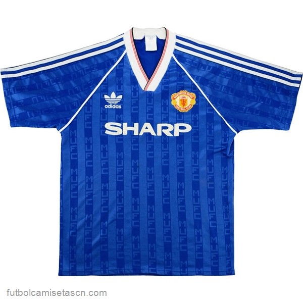 Tailandia Camiseta Manchester United 3ª Retro 1988 1990 Azul